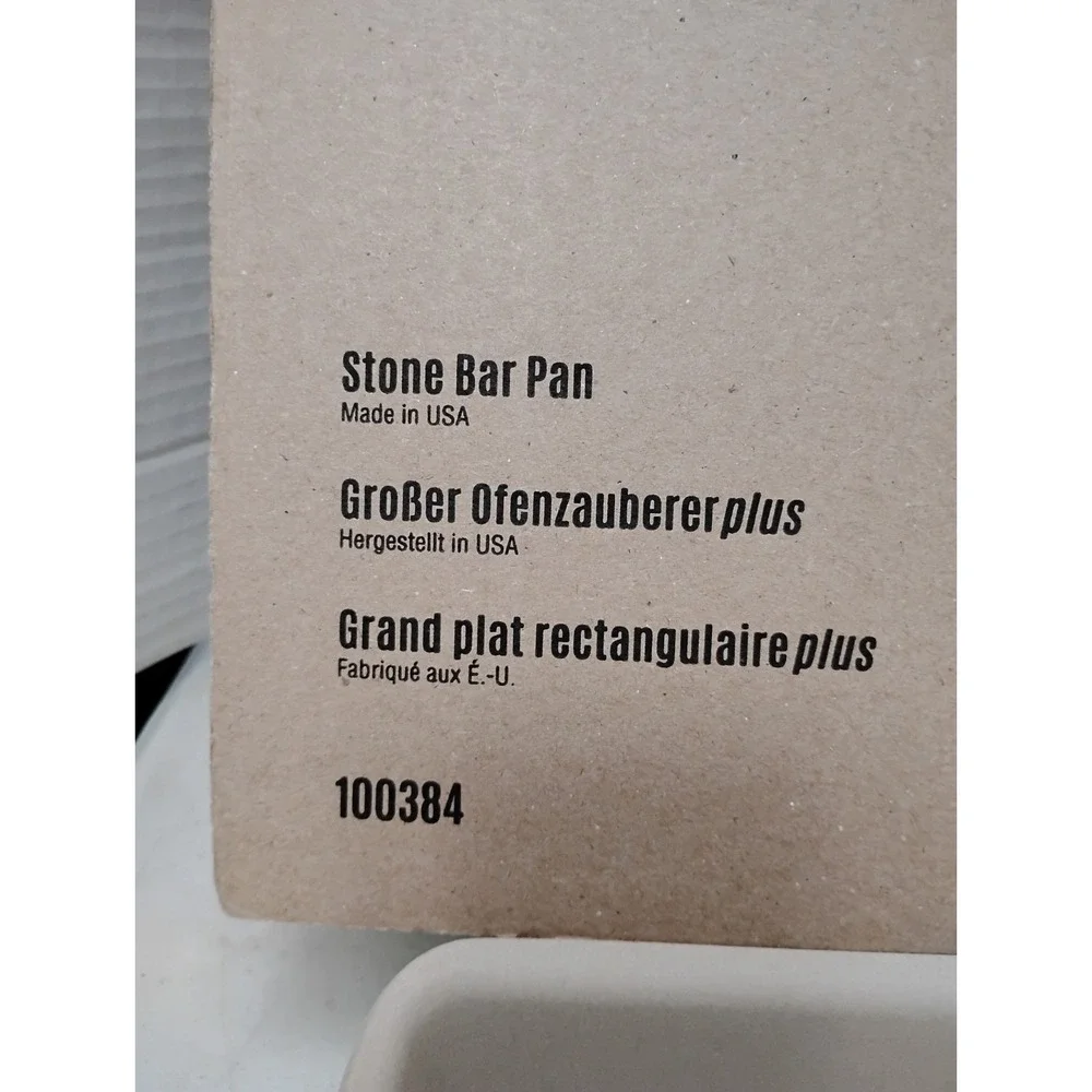 Pampered Chef Stoneware Large Bar Pan 11.5x16 Bakeware 100384 Open Box USA 1212